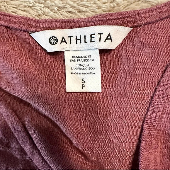 ATHLETA WOMEN'S TAWNY ROSE SLEEVELESS BREEZY WRAP TOP TANK Sz SP - Picture 5 of 10